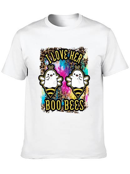 I Love Her Boo Bees Halloween T-Shirt