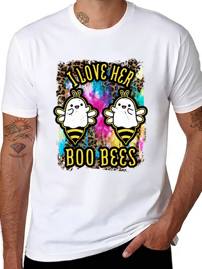I Love Her Boo Bees Halloween T-Shirt