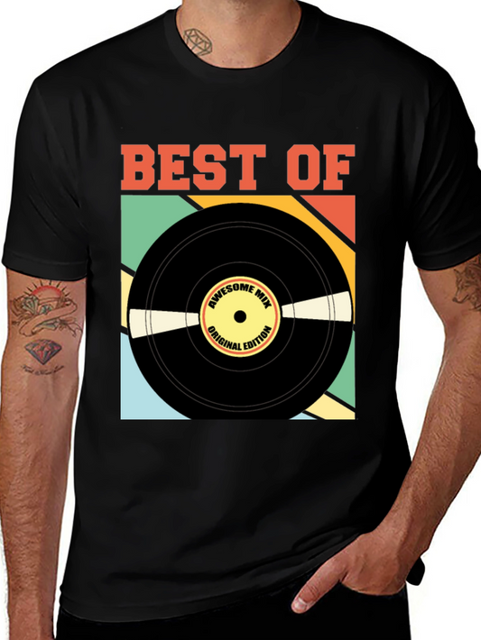 Best Of Awesome Mix Original Edition Record Graphic Tee