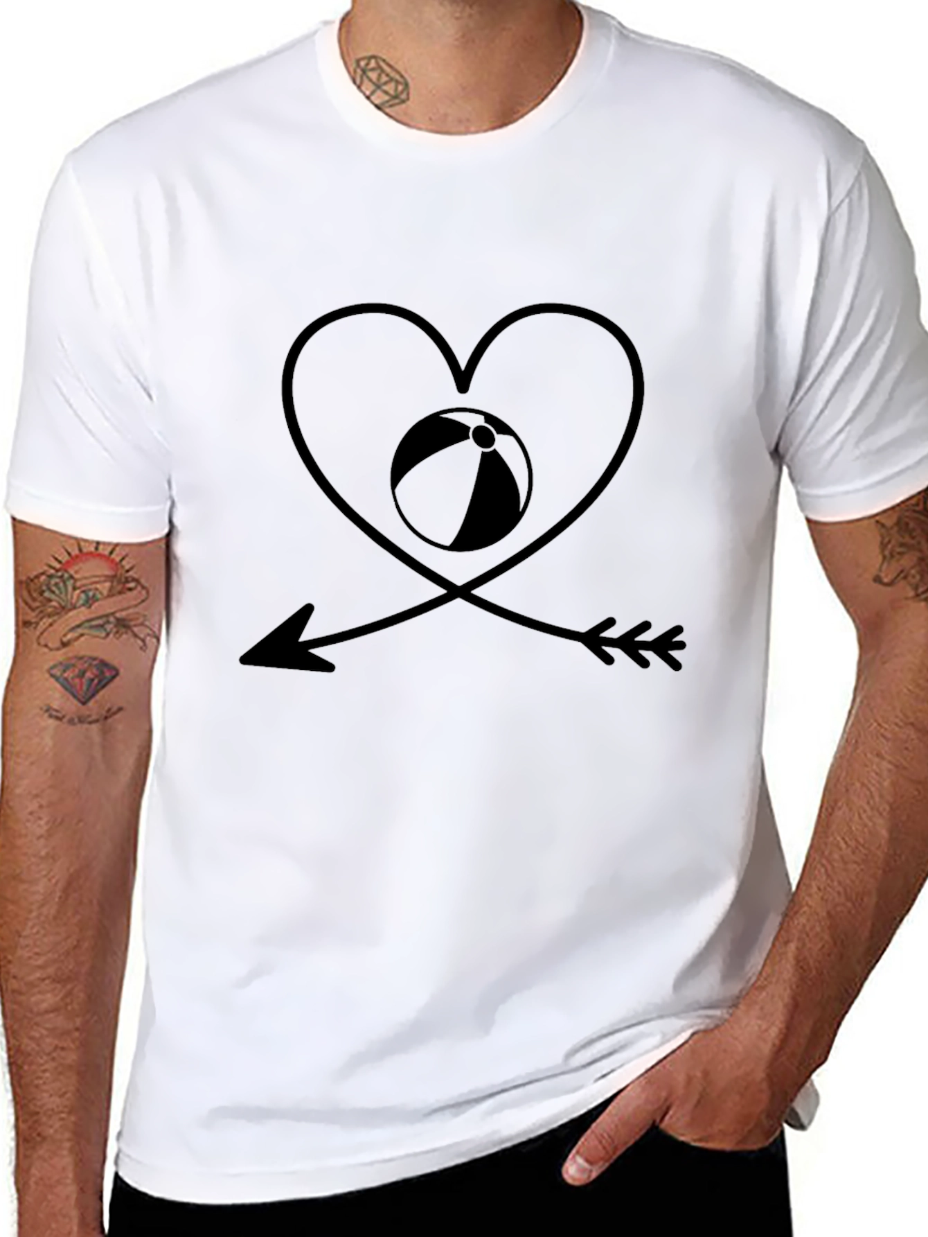 Beach Lover Black Graphic Tee