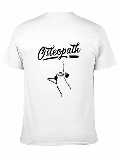 Osteopath Skeleton Graphic Tee - Black Crew Neck T-Shirt