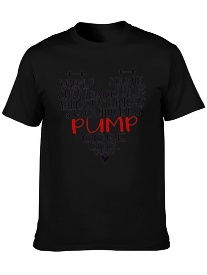 Workout T-Shirt Gym Fitness Training Pump Tee