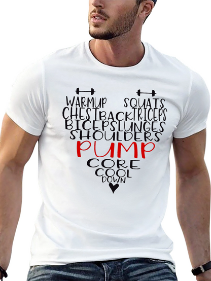 Workout T-Shirt Gym Fitness Training Pump Tee