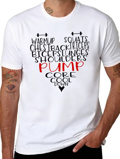 Workout T-Shirt Gym Fitness Training Pump Tee