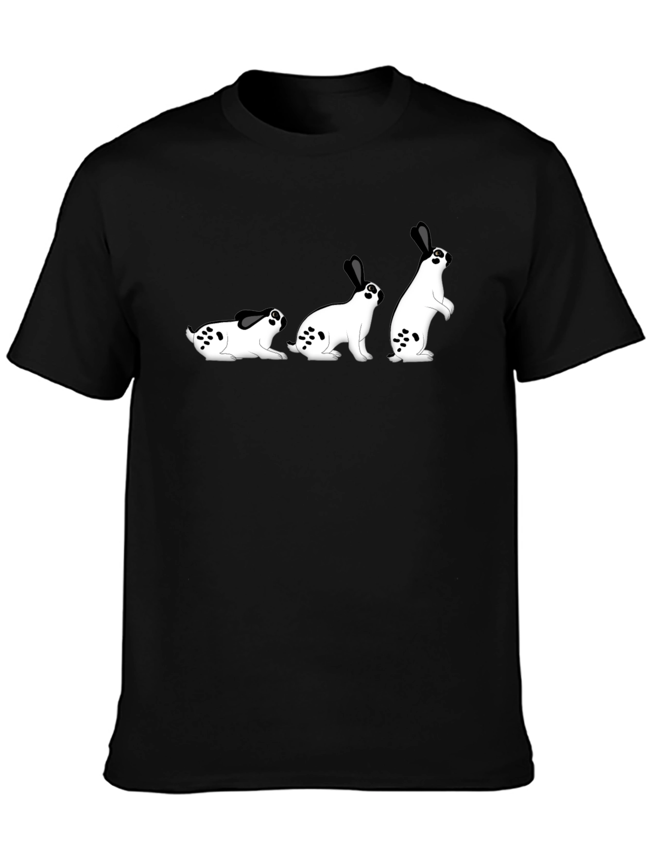 Funny Bunny Evolution T-Shirt - Black
