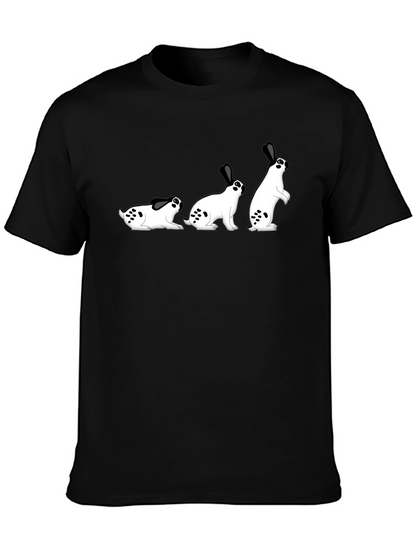 Funny Bunny Evolution T-Shirt - Black