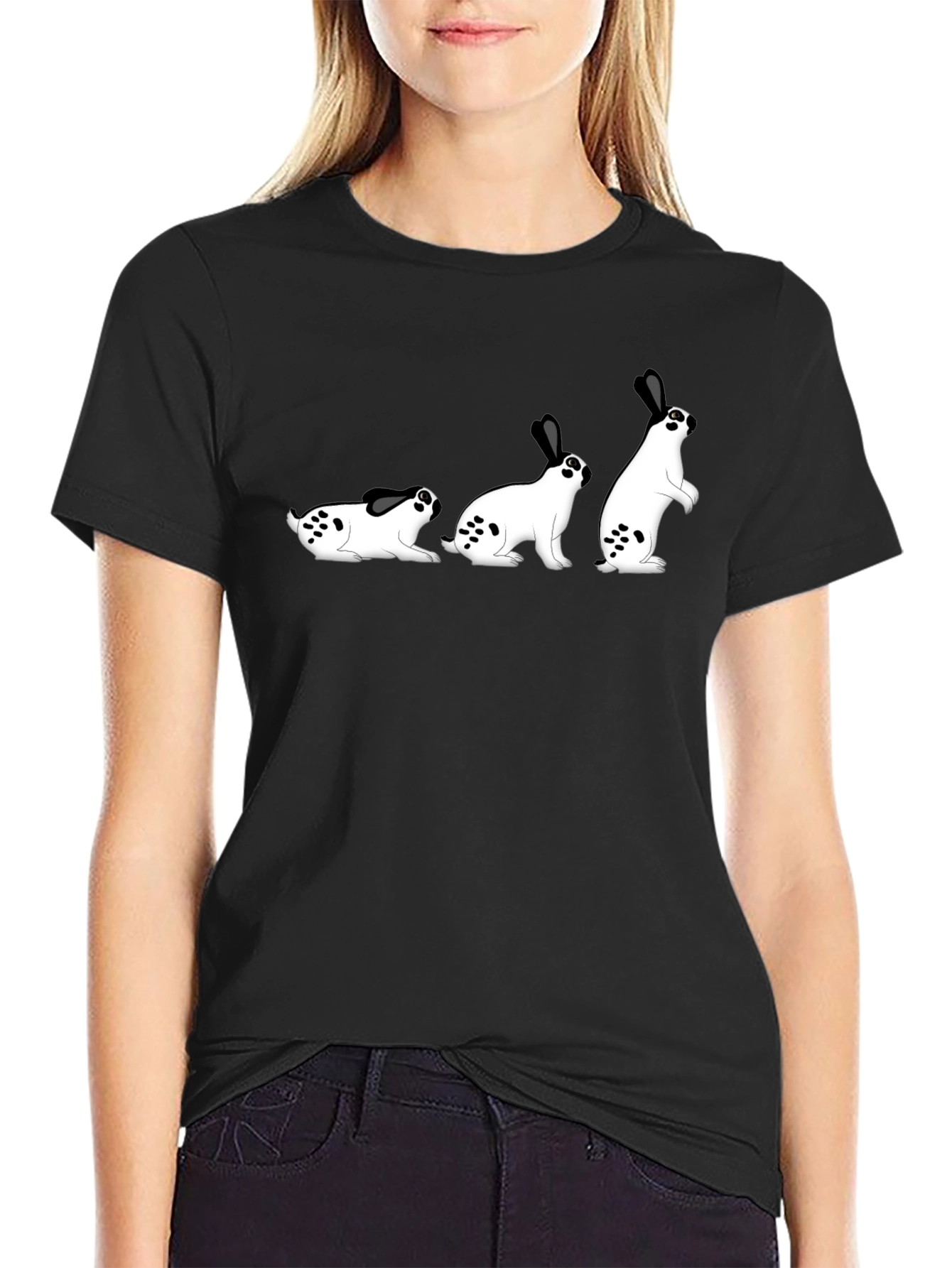 Funny Bunny Evolution T-Shirt - Black