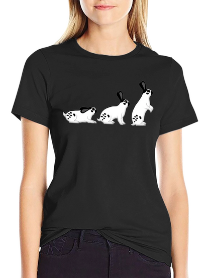 Funny Bunny Evolution T-Shirt - Black