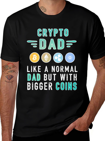 Crypto Dad T-Shirt - Bitcoin Ethereum Ripple