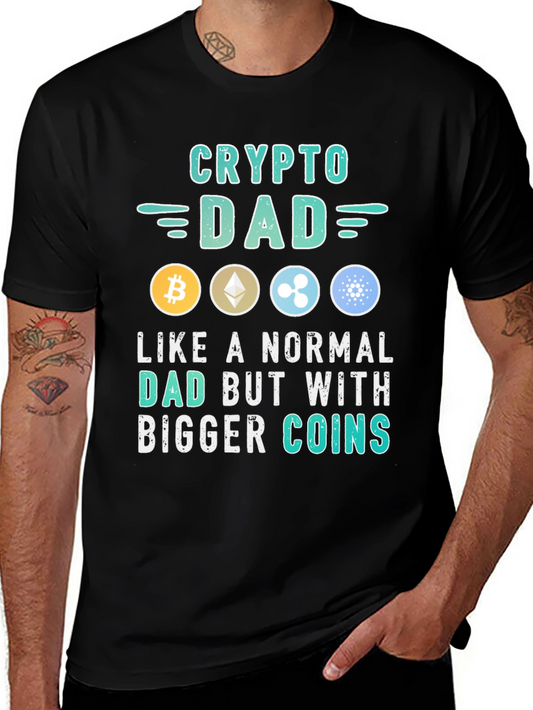 Crypto Dad T-Shirt - Bitcoin Ethereum Ripple