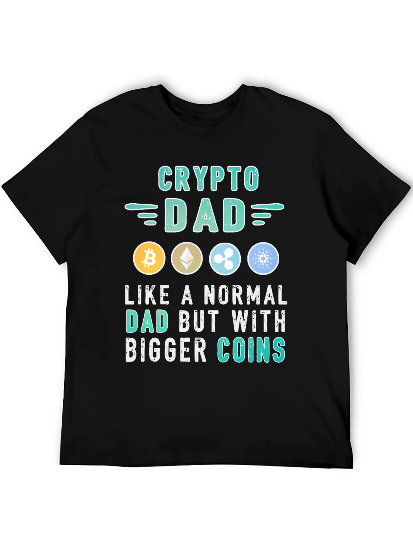 Crypto Dad T-Shirt - Bitcoin Ethereum Ripple