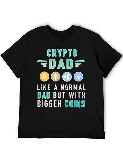 Crypto Dad T-Shirt - Bitcoin Ethereum Ripple