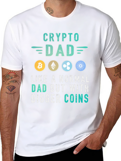 Crypto Dad T-Shirt - Bitcoin Ethereum Ripple