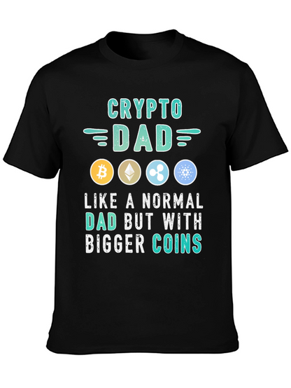 Crypto Dad T-Shirt - Bitcoin Ethereum Ripple