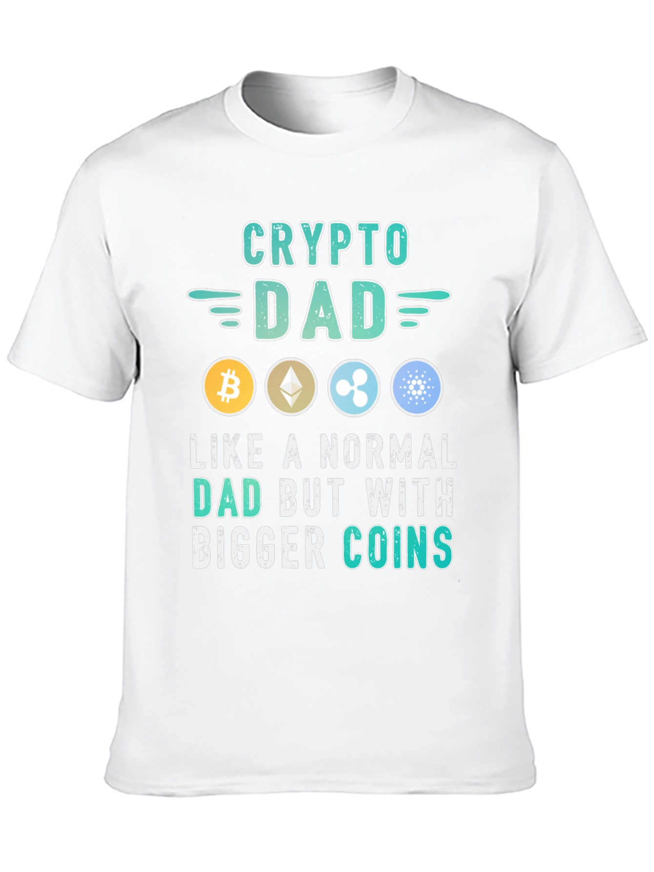 Crypto Dad T-Shirt - Bitcoin Ethereum Ripple