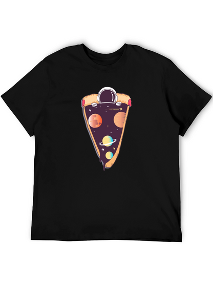 Space Pizza T-Shirt - Astronaut Galaxy Slice Tee