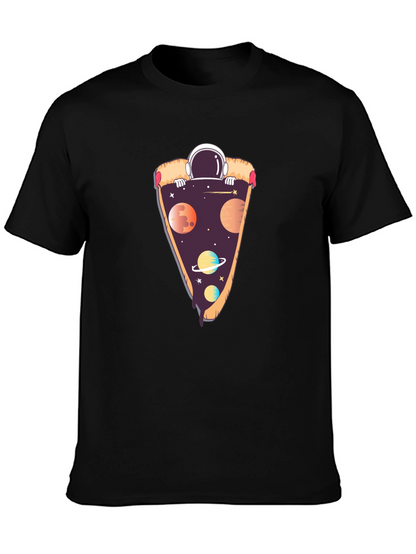 Space Pizza T-Shirt - Astronaut Galaxy Slice Tee