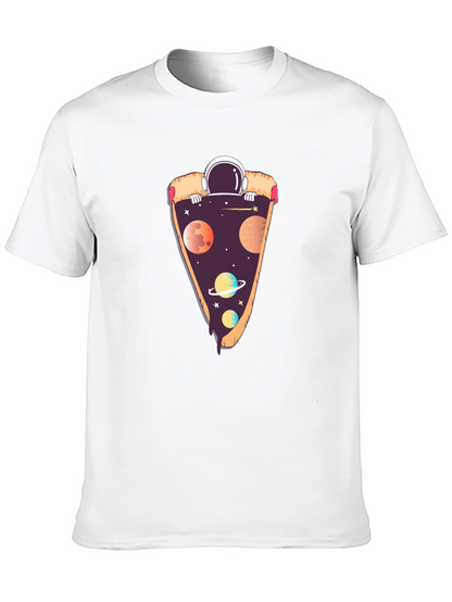 Space Pizza T-Shirt - Astronaut Galaxy Slice Tee