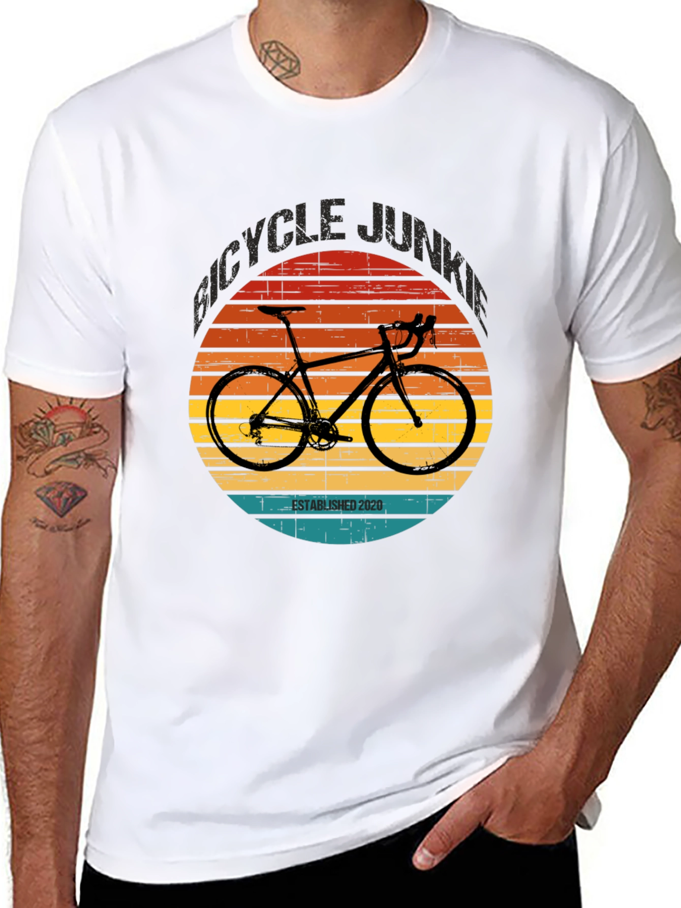 Bicycle Junkie Established 2020 T-Shirt