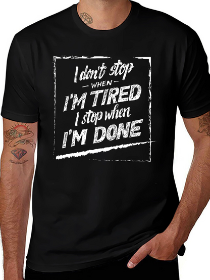 Motivational Im Done Graphic Tee - Black