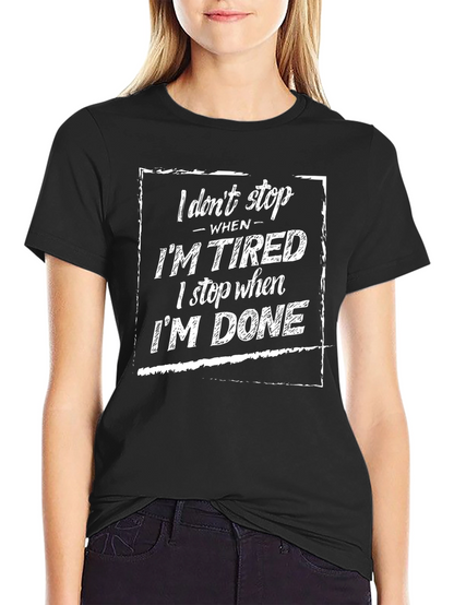 Motivational Im Done Graphic Tee - Black