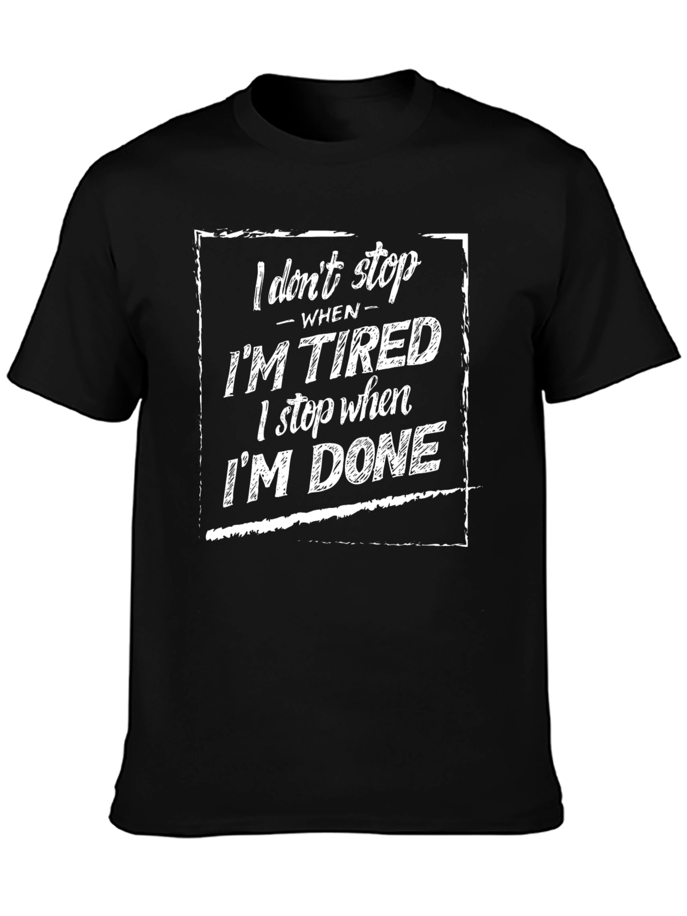 Motivational Im Done Graphic Tee - Black