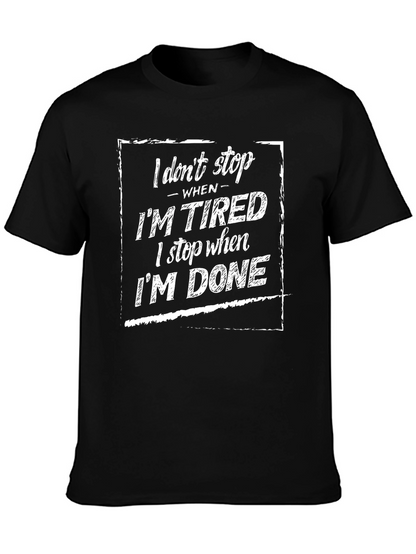 Motivational Im Done Graphic Tee - Black