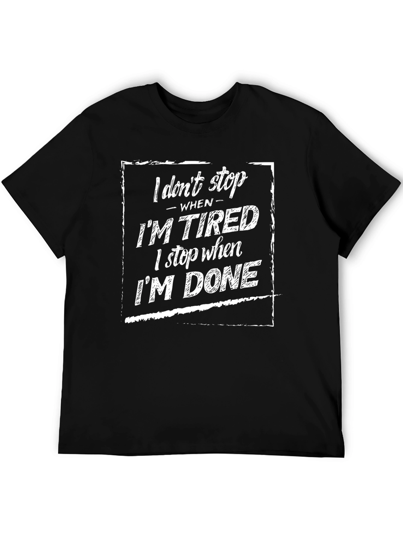 Motivational Im Done Graphic Tee - Black