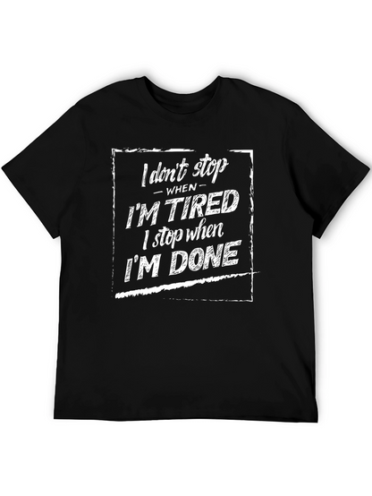 Motivational Im Done Graphic Tee - Black