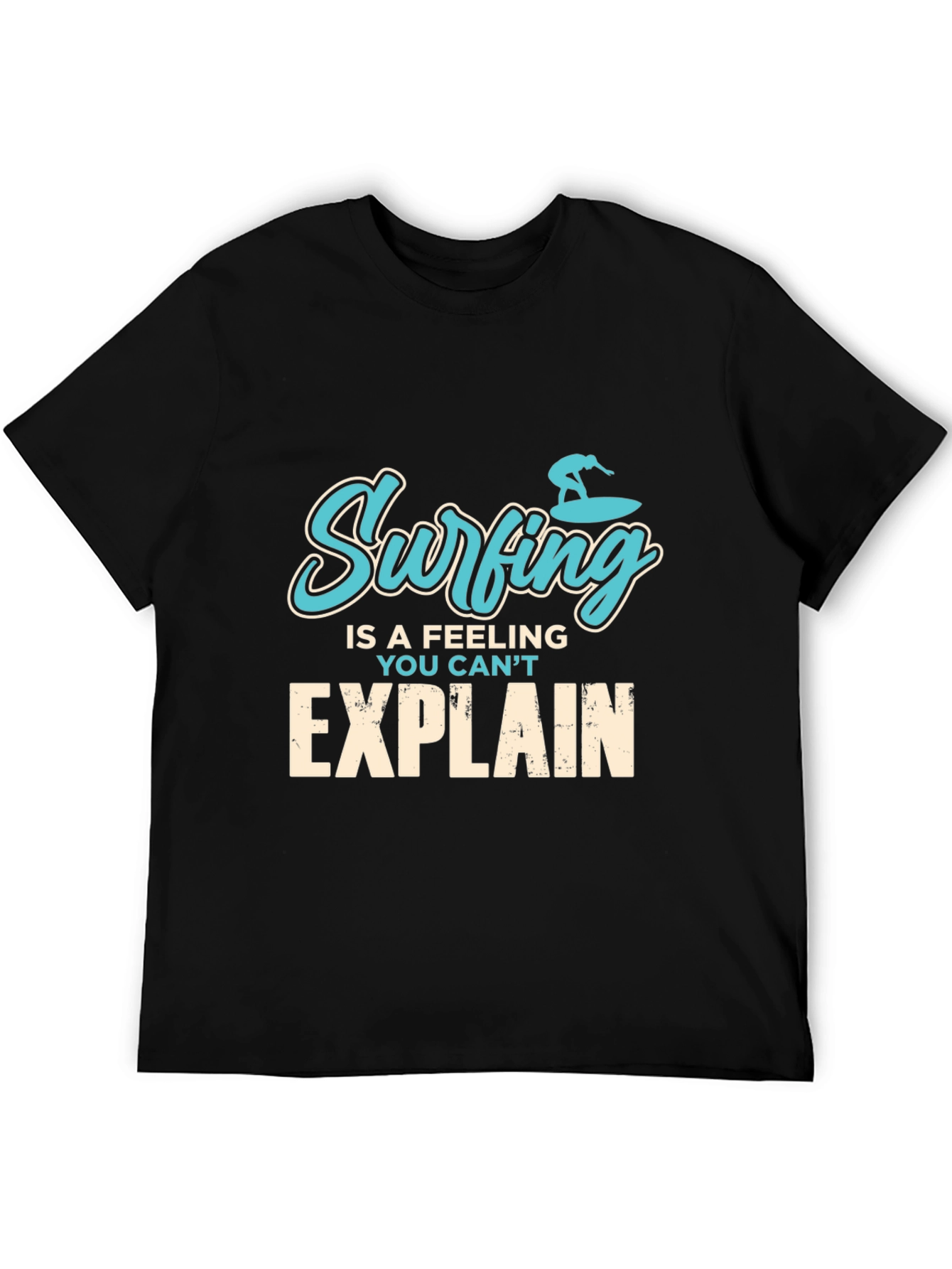 Surfing Feeling Graphic Tee - Mens Black T-Shirt