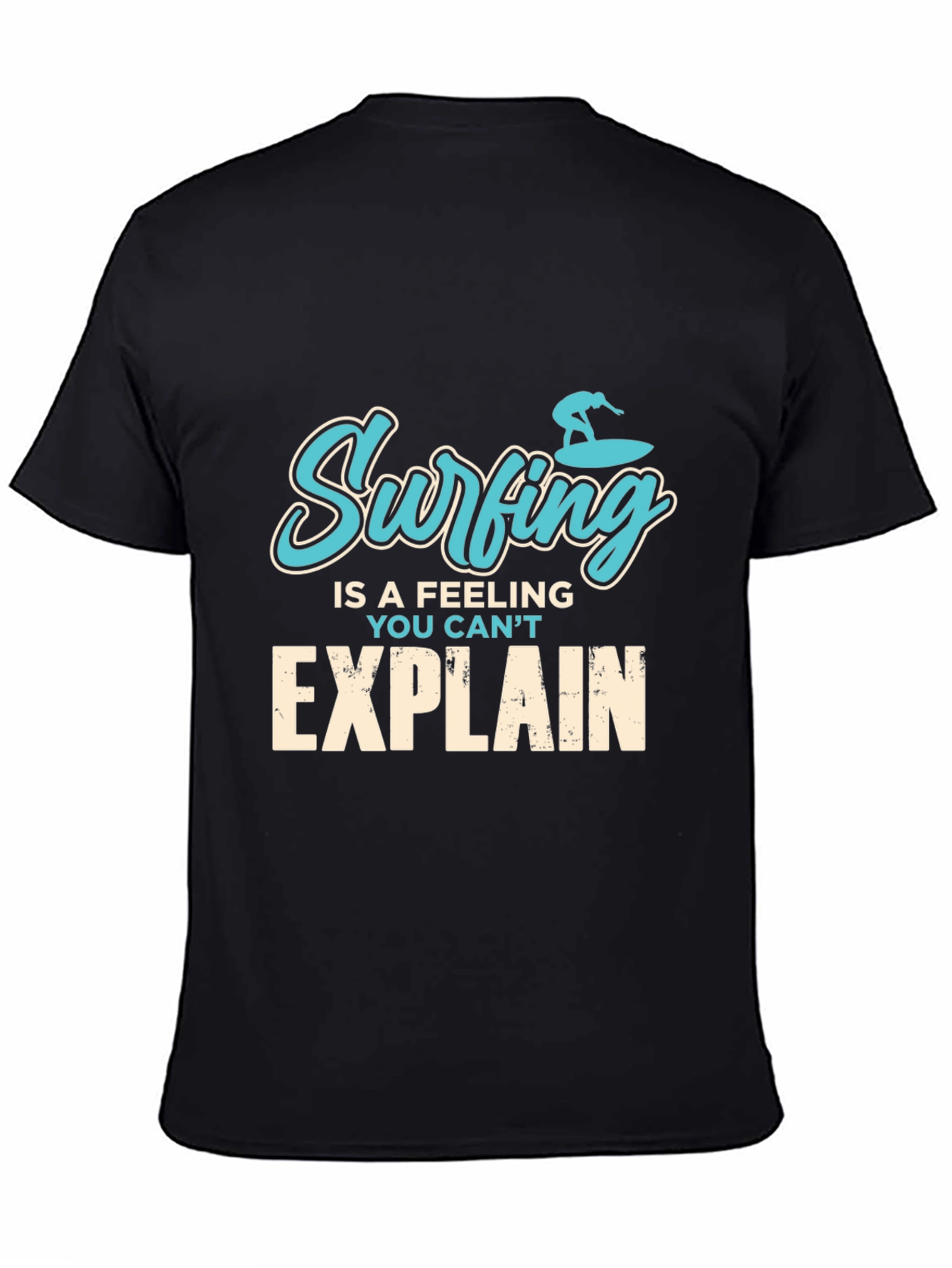 Surfing Feeling Graphic Tee - Mens Black T-Shirt