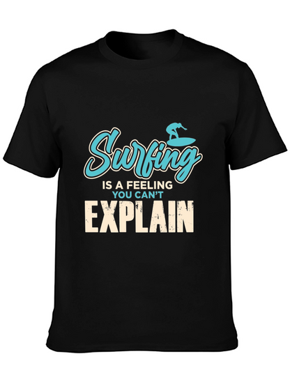 Surfing Feeling Graphic Tee - Mens Black T-Shirt