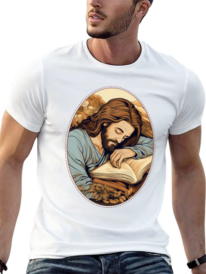 Jesus Sleeping Black T-Shirt