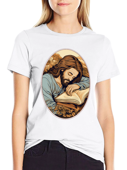 Jesus Sleeping Black T-Shirt