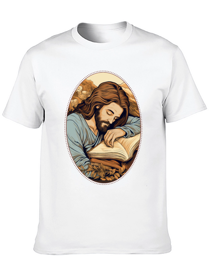 Jesus Sleeping Black T-Shirt