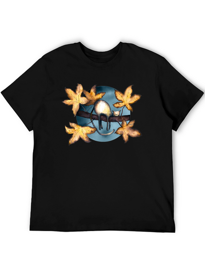 Cat on Branch T-Shirt - Unique Graphic Tee