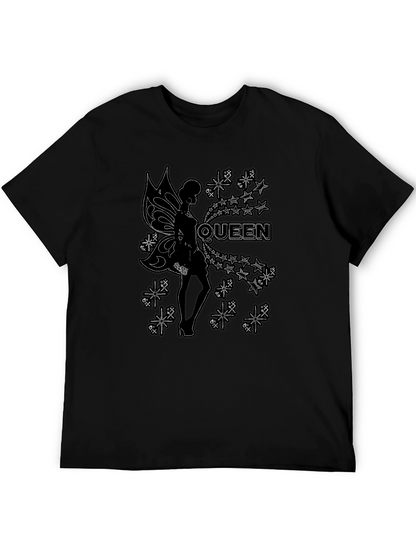 Queen Fairy Graphic Black T-Shirt