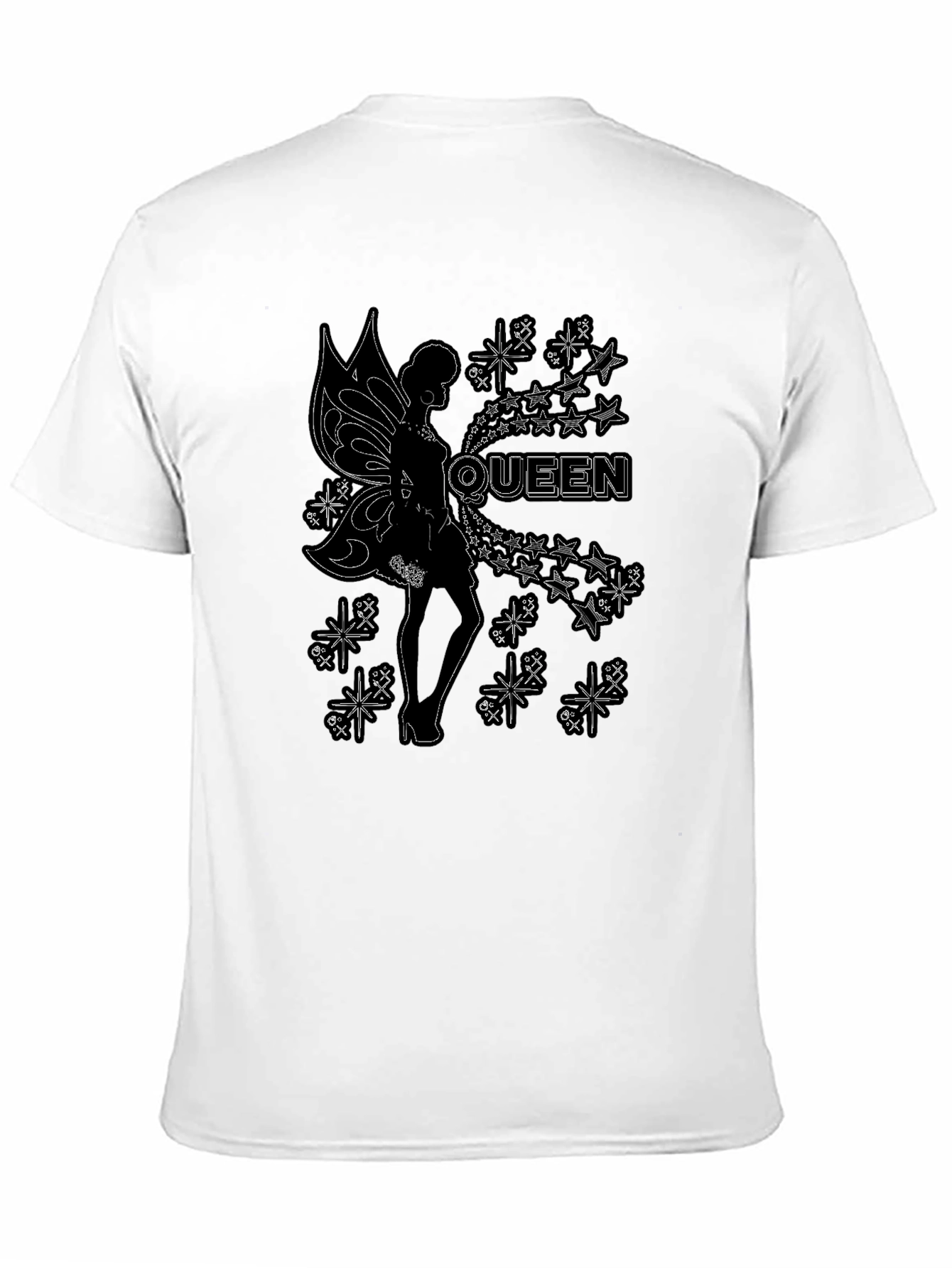 Queen Fairy Graphic Black T-Shirt