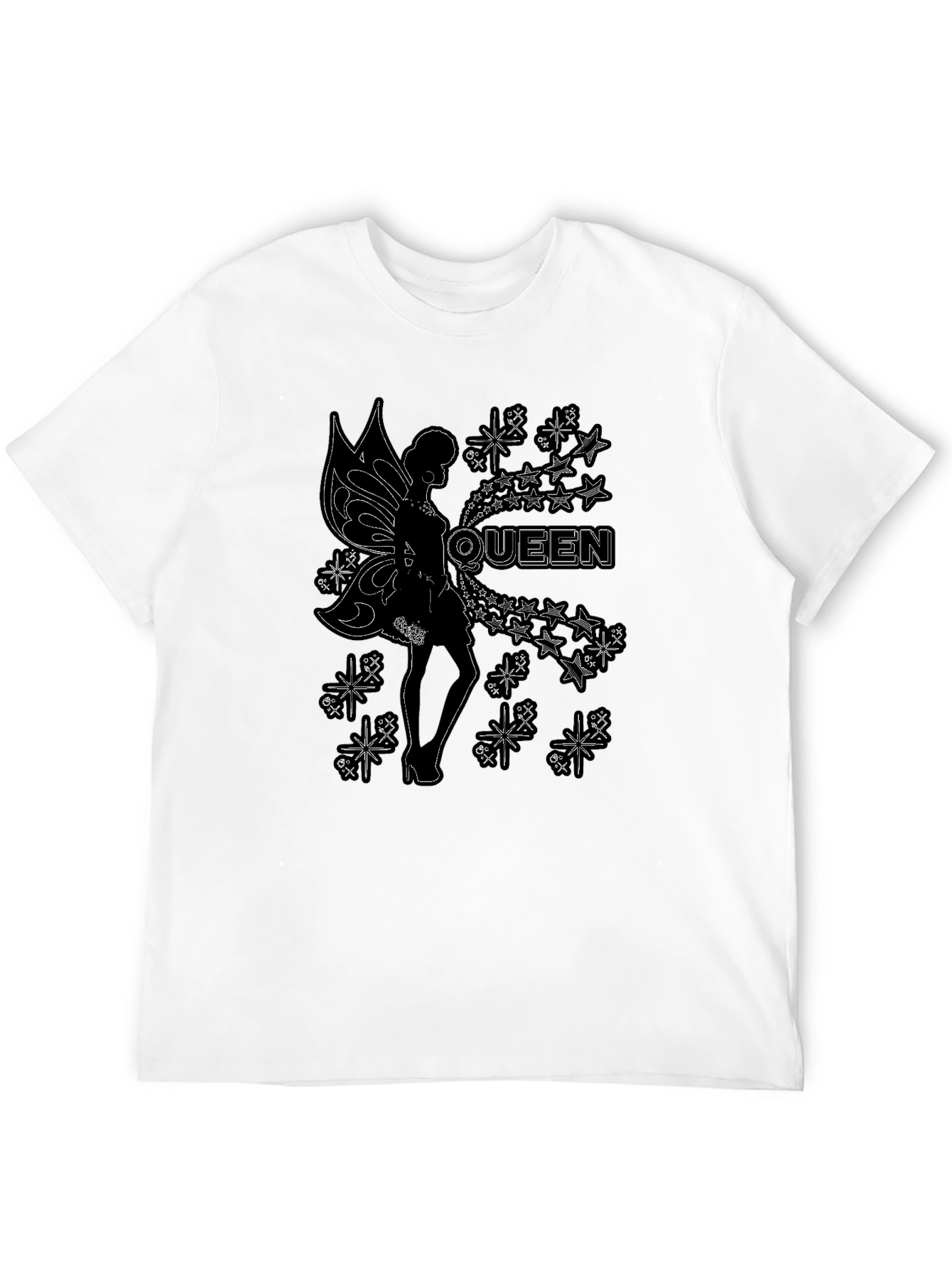 Queen Fairy Graphic Black T-Shirt