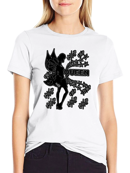 Queen Fairy Graphic Black T-Shirt