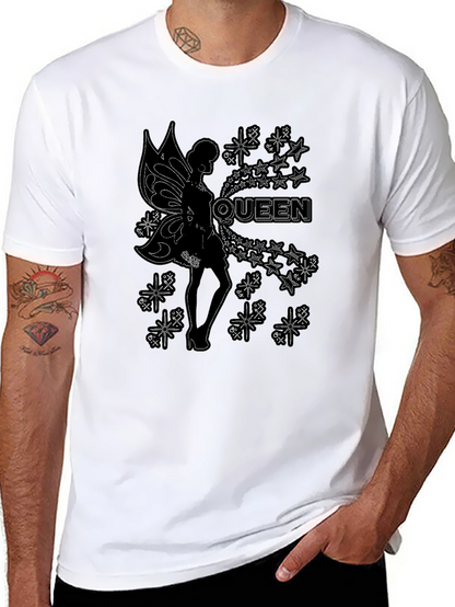 Queen Fairy Graphic Black T-Shirt