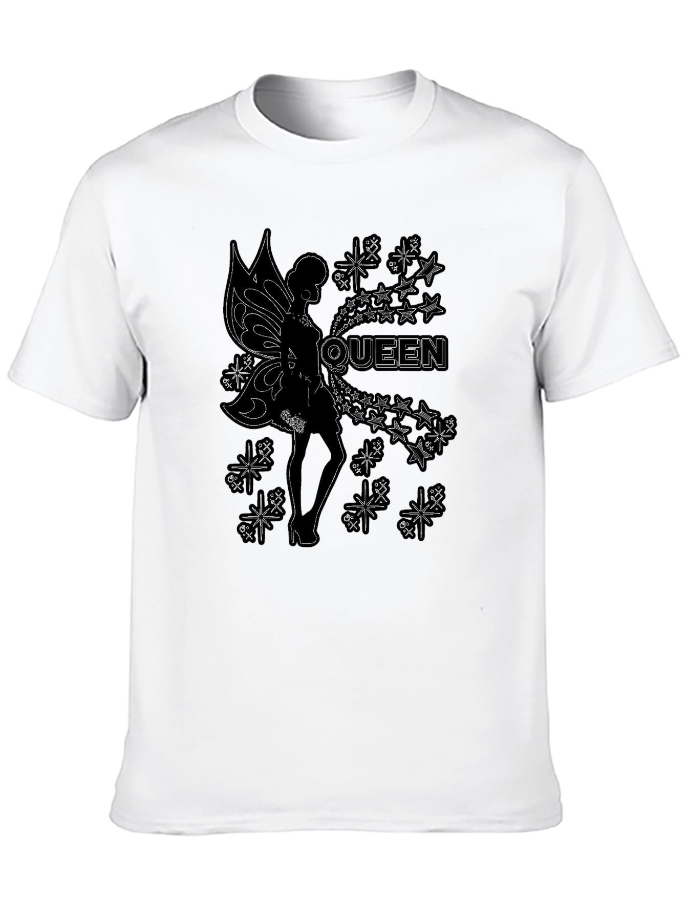 Queen Fairy Graphic Black T-Shirt