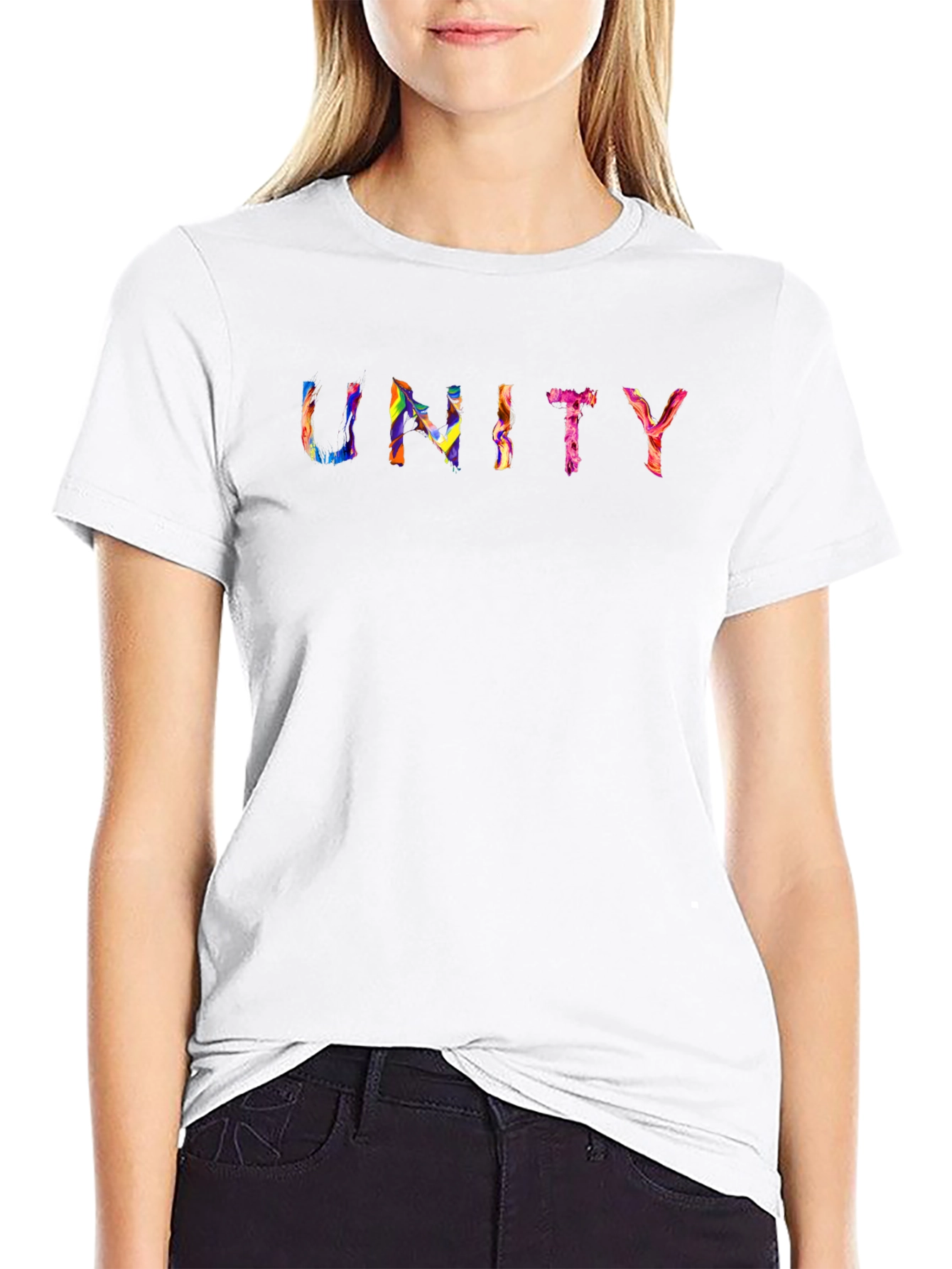 Unity Rainbow Graphic Black T-Shirt