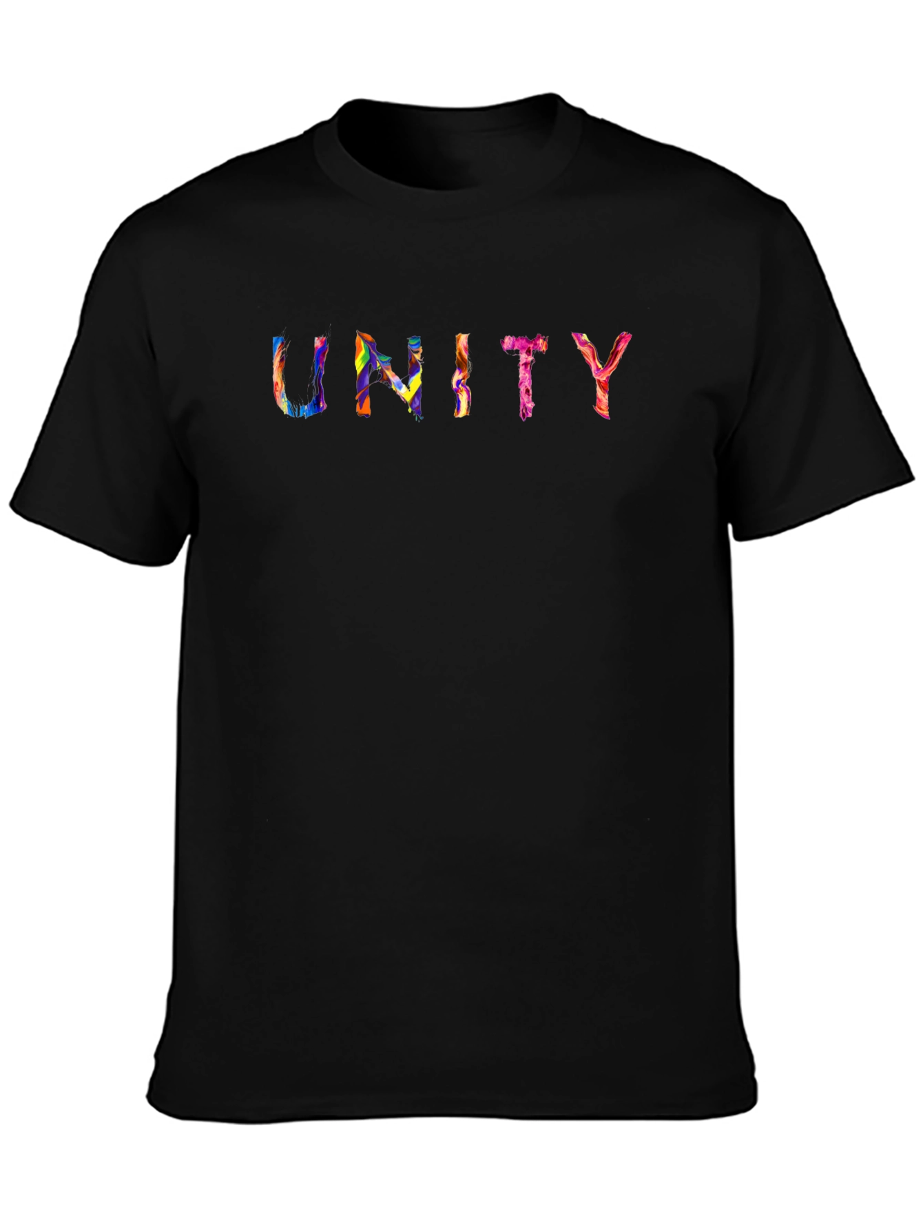 Unity Rainbow Graphic Black T-Shirt