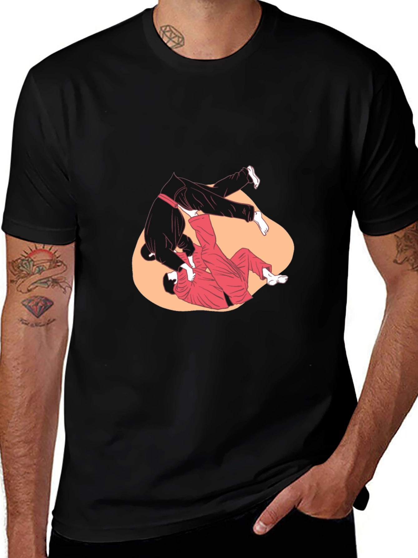 Martial Arts Graphic Tee - Grappling Design