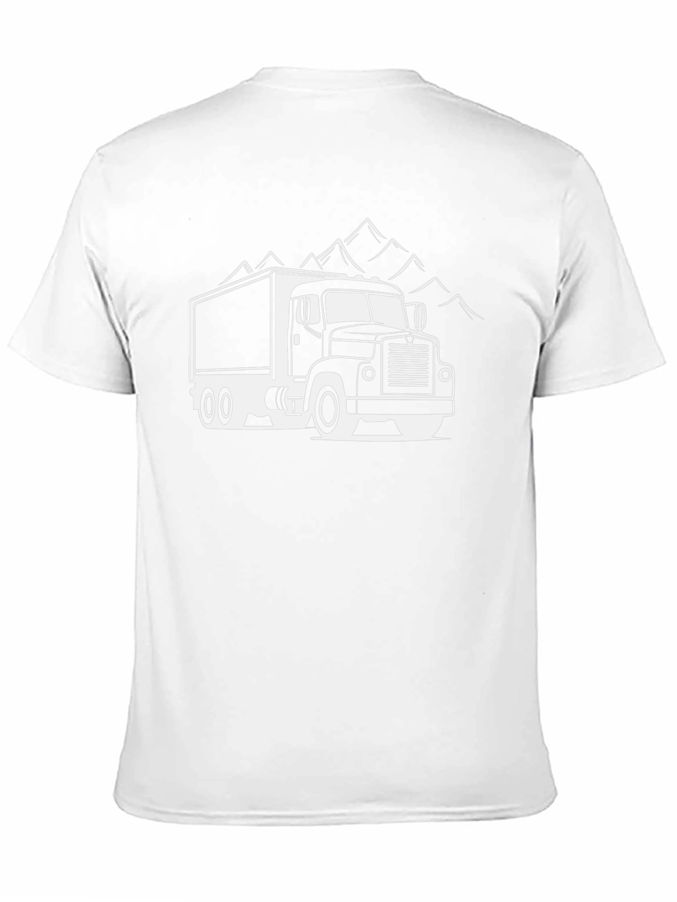 Truck and Mountain Graphic Tee - Black