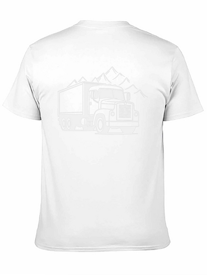 Truck and Mountain Graphic Tee - Black