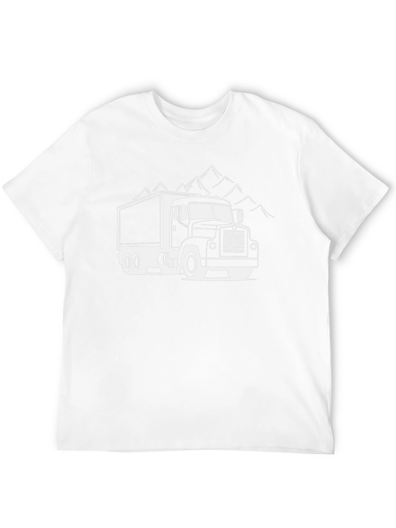 Truck and Mountain Graphic Tee - Black