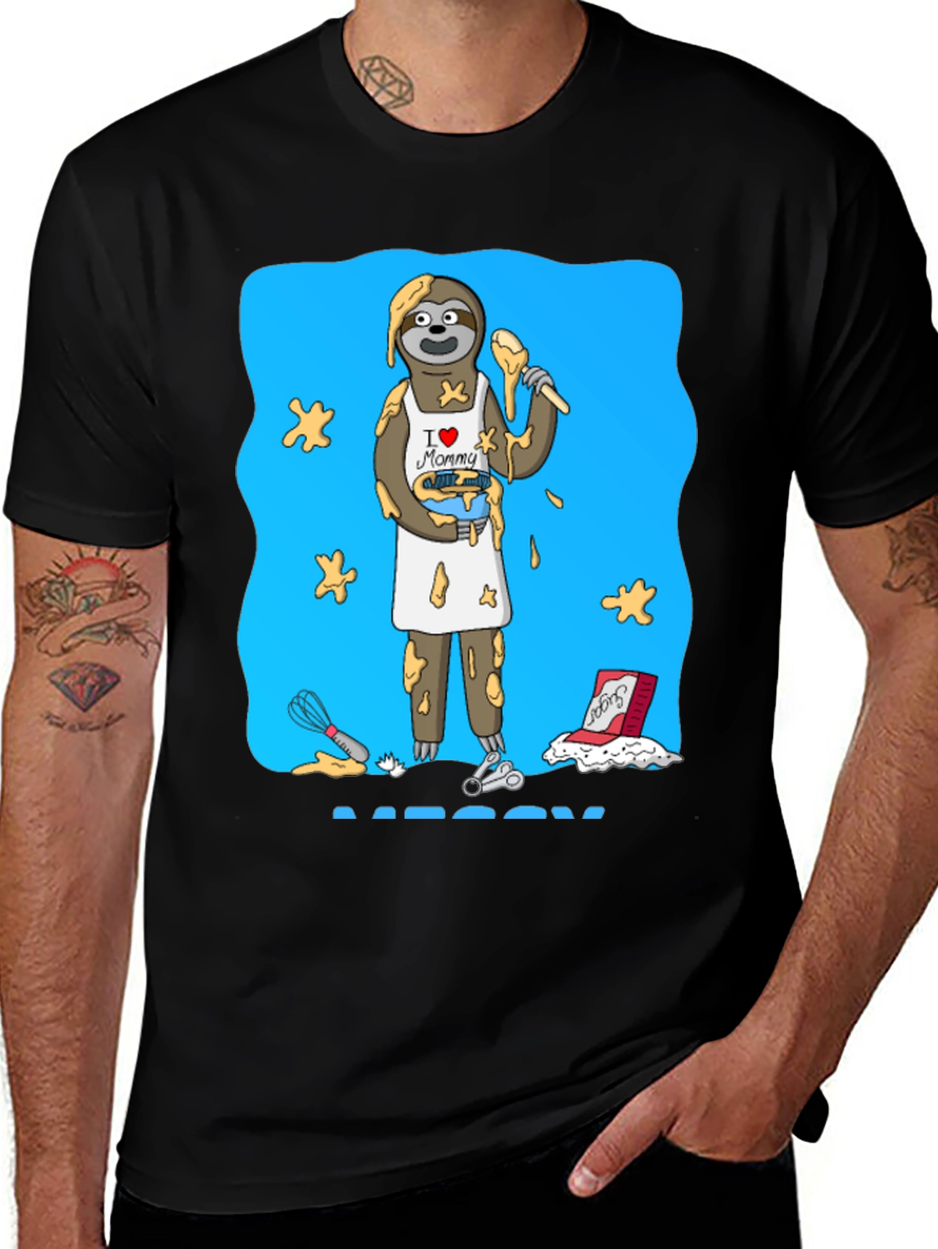 I Love Mommy Sloth Baker T-Shirt