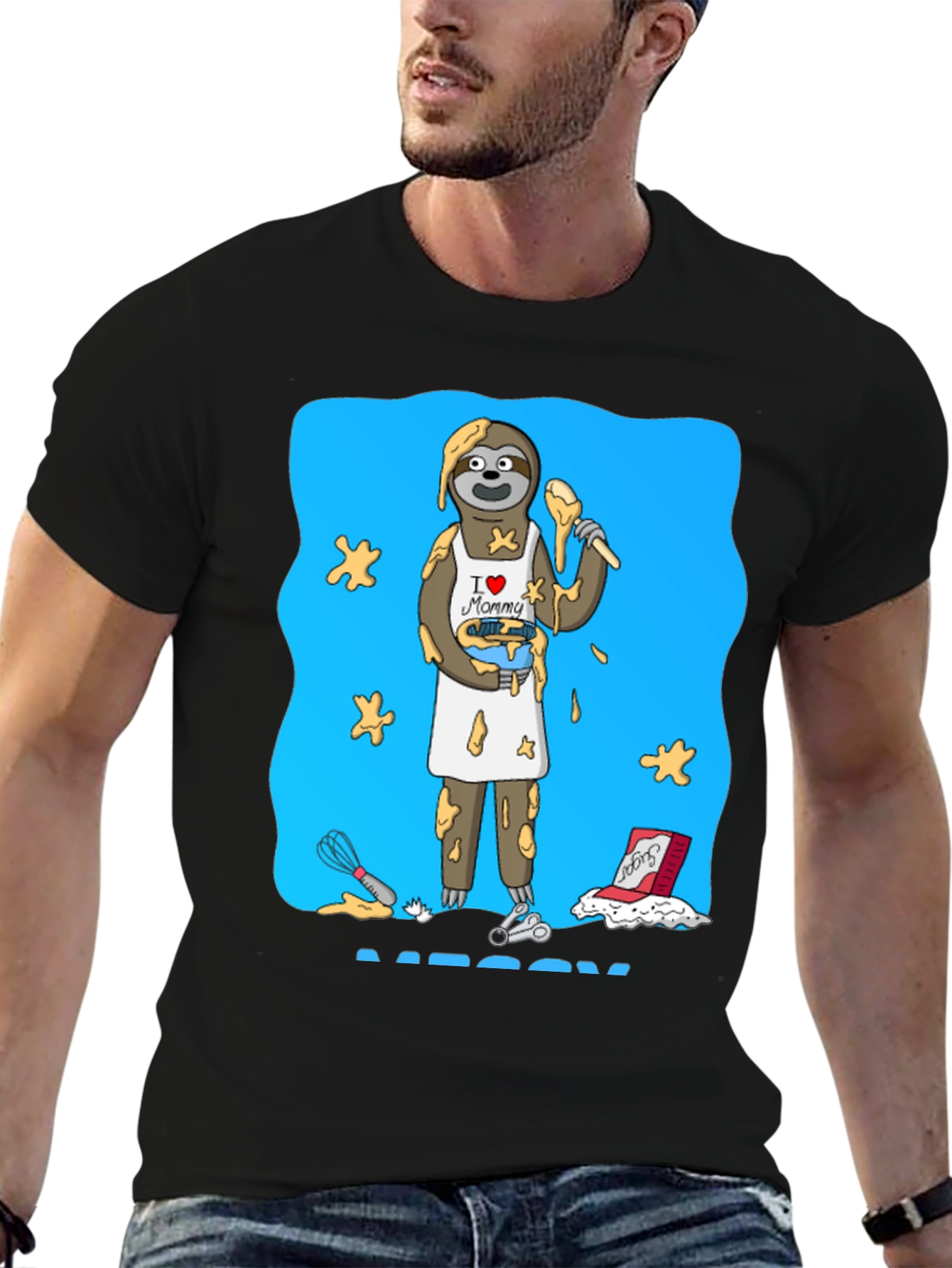 I Love Mommy Sloth Baker T-Shirt